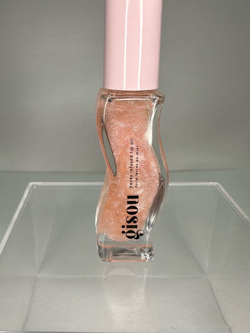 Gisou Peach Shimmer Lip Gloss — Sheer Peach Glow